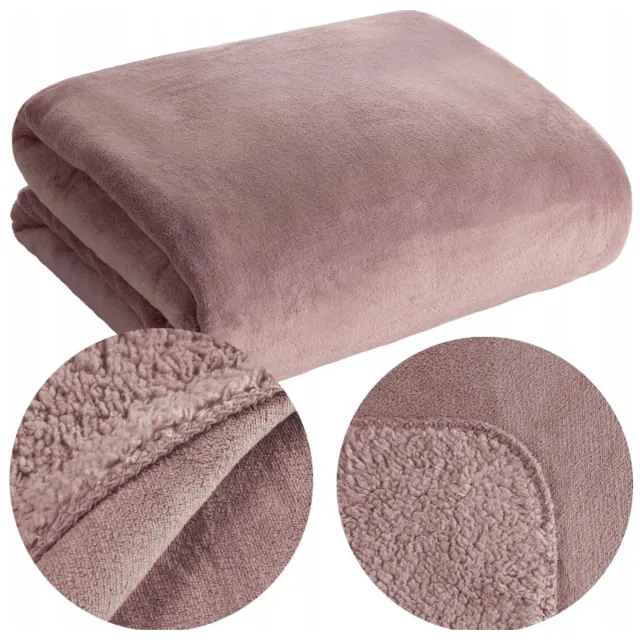Eurofirany Zachte Dubbelzijdige Plaid Deken 150x200cm - Roze