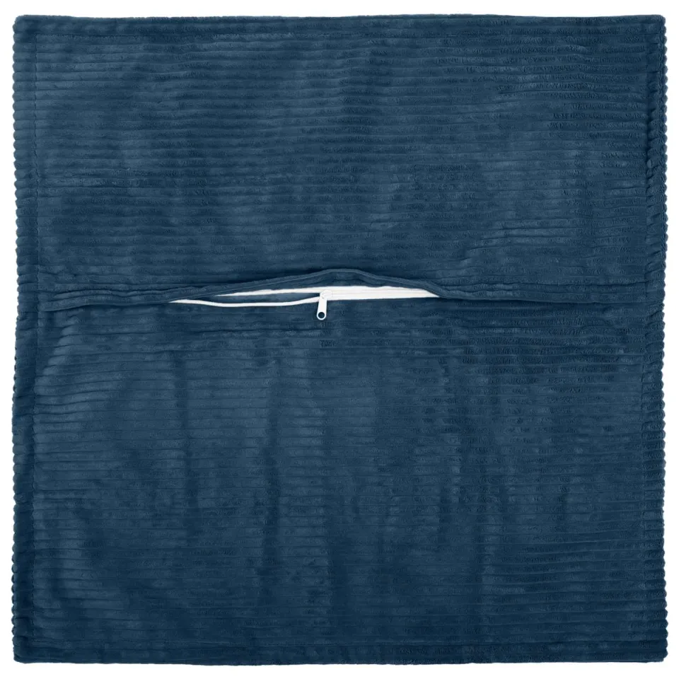 vidaXL Kussensloop 6 st HOUTEN Marineblauw 55 x 55 cm corduroy, foto 4
