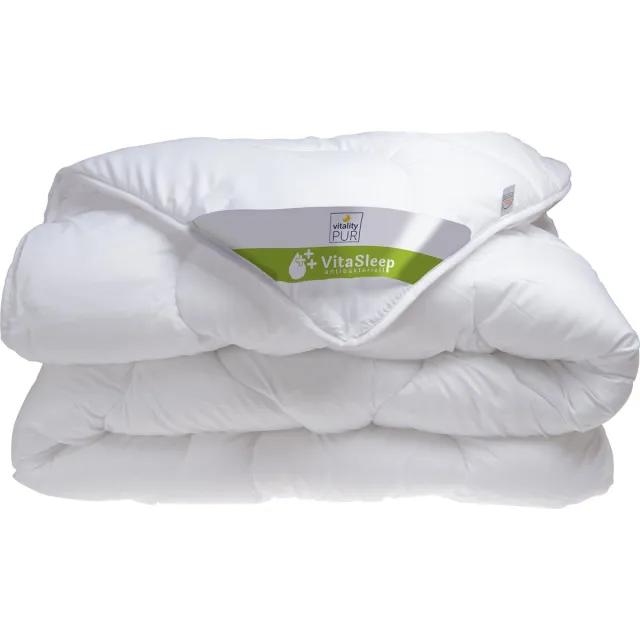 Vitality Pur Zomerdekbed – 140x200 - Eenpersoons – Dun & Lichtgewicht Dekbed – Ademend & Anti Allergie – Ideaal Voor Warme Nachten Wit