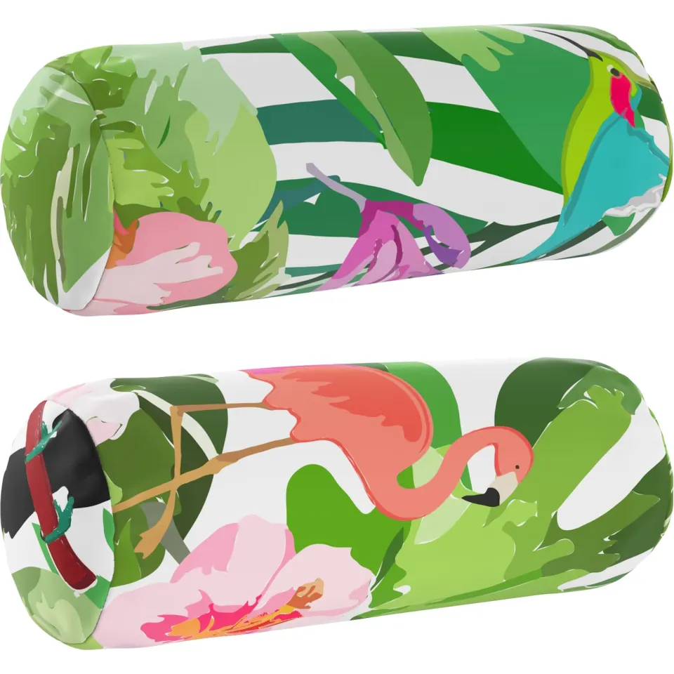 vidaXL Kussensloop 2 st HEERLEN Meerkleurig Dia. 15 x 40 cm Polyester
