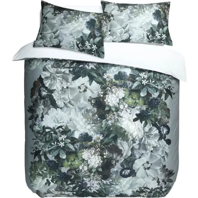 M.M Linen Florian Dekbedovertrek - Tweepersoons - 200x200/220 cm - Blauw Groen