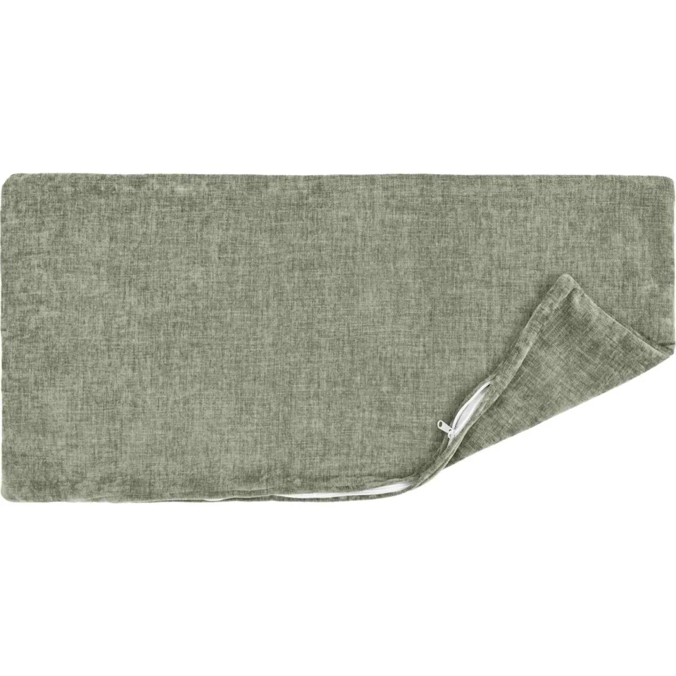 vidaXL Kussensloop 2 st HEERLEN Groen 50 x 75 cm Chenille Stof, foto 4