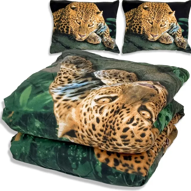 Litalente Dekbed zonder overtrek - All year 240x220cm - Luipaard Zwart - Wasbaar Dekbed Zonder Overtrek – Hypoallergeen & Antibacterieel – 30 dagen proefslapen - Wasbaar hoesloos dekbed - Bedrukt dekbed - zomerdekbed & winterdekbed