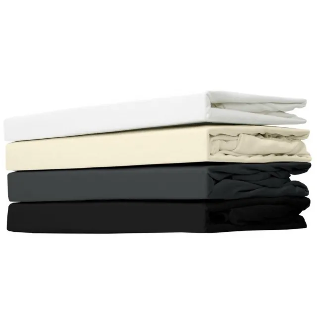 MatrasDirect Hoeslaken Jersey Katoen - Boxspring Zwart - 90x200 - 100% Katoen - Oeko-Tex gecertificeerd