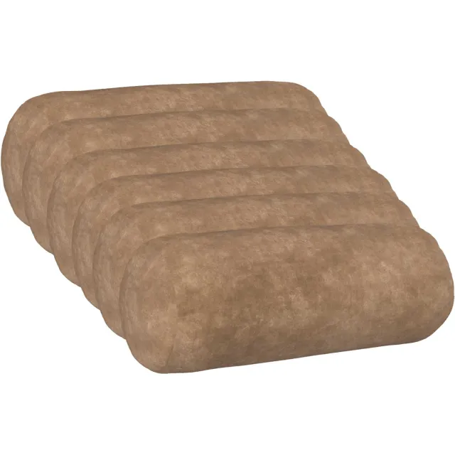 vidaXL Kussensloop 6 st HEERLEN Taupe Dia. 15 x 40 cm