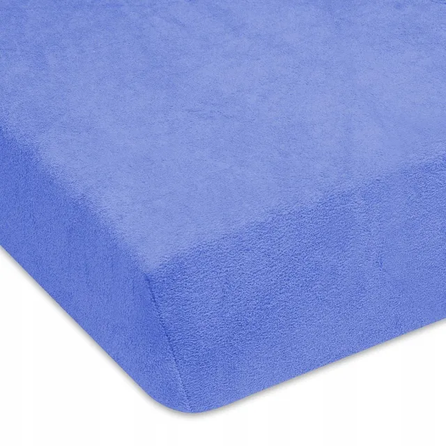 Designpremium Blauw Frotte Hoeslaken 70x180 cm - Duurzaam en Zacht