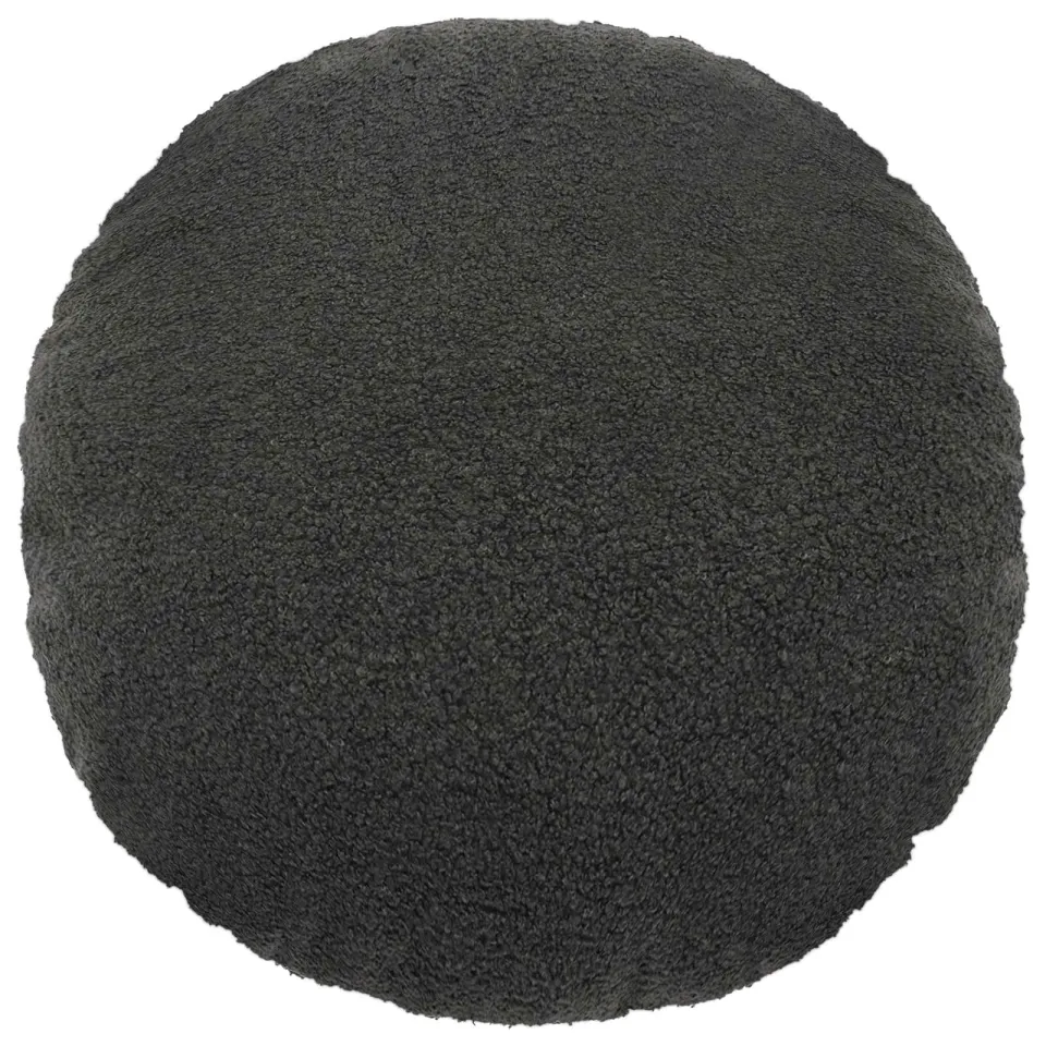 vidaXL Kussensloop 2 st HEERLEN Donkergrijs Dia. 50 cm Bouclé