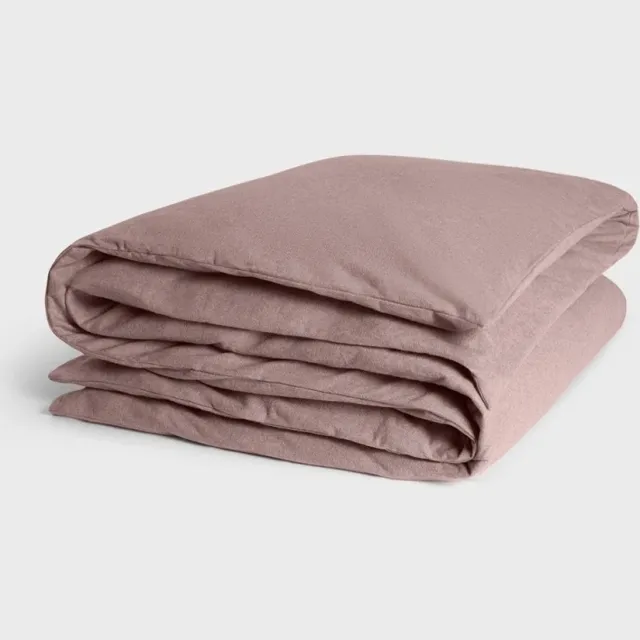 Yumeko dekbedovertrek flanel mauve chambray 200x200 (zonder slopen) - Biologisch & ecologisch