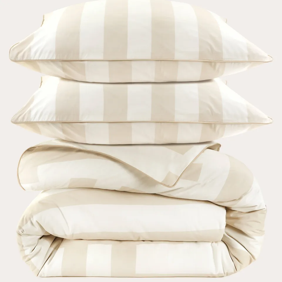 Studio LIVIT percale dekbedovertrek ecru lits-jumeaux, foto 4