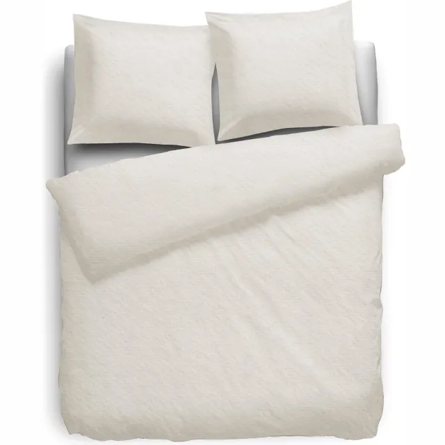 Eleganzzz Dekbedovertrek 180gr/m2 Hoogwaardig Flanel Uni - Ivoor - Dekbedovertrek 140x200/220cm - Flanellen Dekbedovertrekken - Effen Dekbedovertrek - Eenpersoons