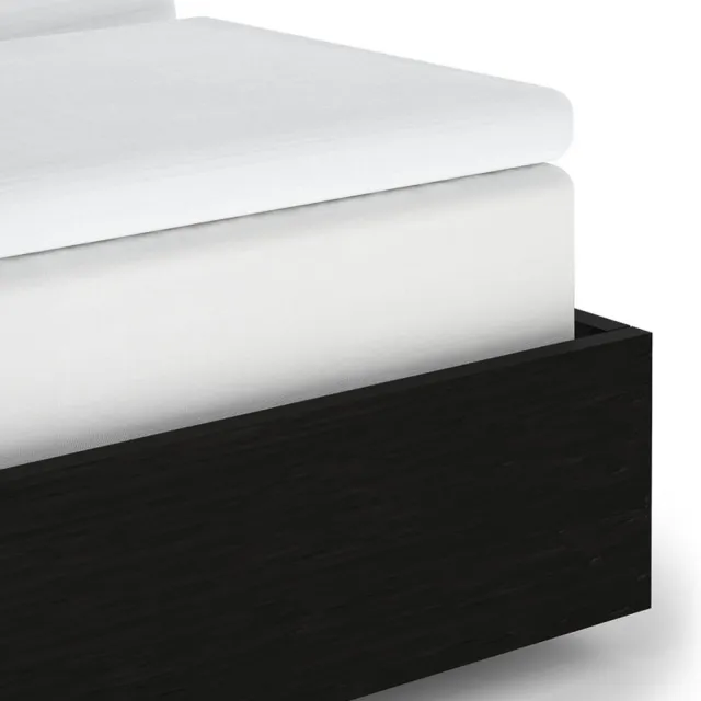 Heckettlane White Hoeslaken Elementi-Split-Topper 160x200 cm, gemaakt van 100% Katoen-Satijn Wit