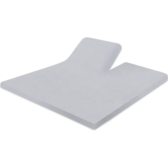 LINNICK Badstof Velours Splittopper Hoeslaken - Hoeslaken 160x200cm - licht grey