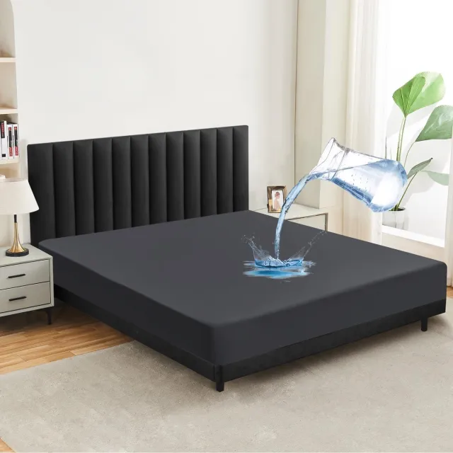Ibenzoa Waterdichte en Ademende Matrasbeschermer voor Optimale Bescherming en Comfort zwart