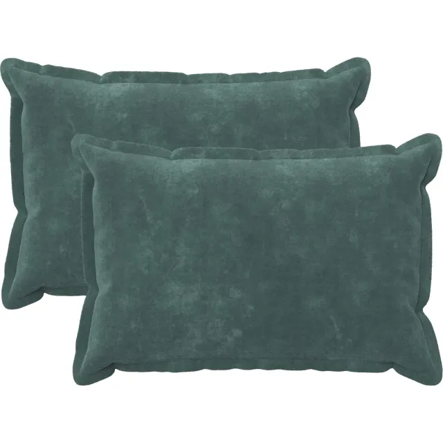 vidaXL Kussensloop 2 st HOUTEN Zee blauw 50 x 80 cm Microfiber Fleece