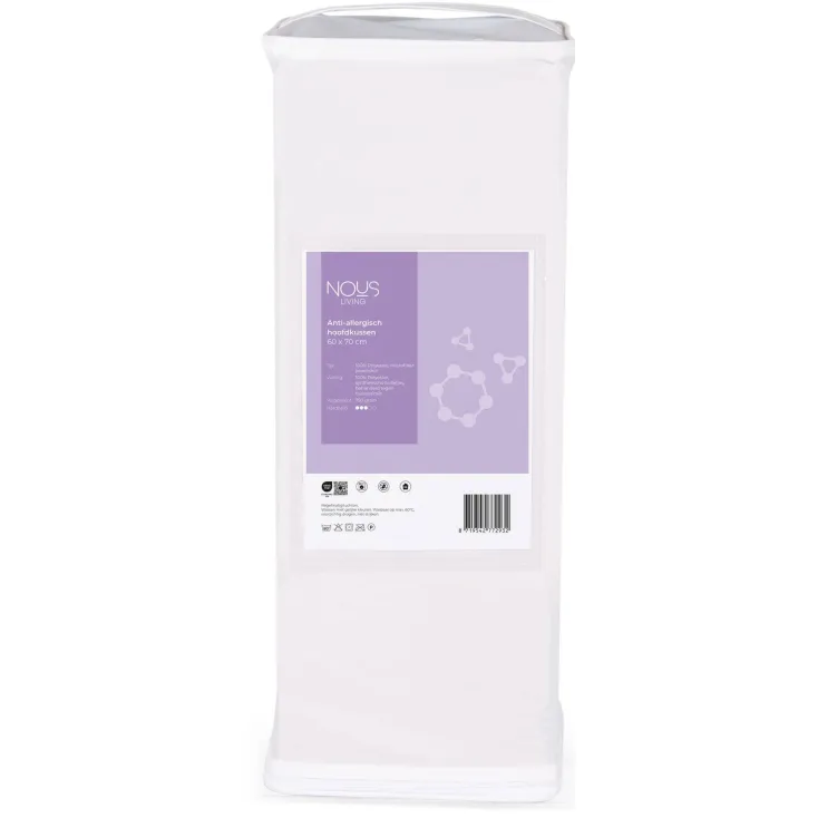 NOUS Living anti-allergisch hoofdkussen medium stevig wit, foto 2