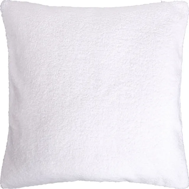 QUVIO Sierkussenhoes teddy - 45x45cm - Wit