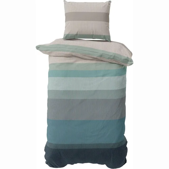 Famanu Premium beddengoedset 135 x 200 cm, 100% katoen, ademend en hypoallergeen, met ritssluiting, blauw Neutraal