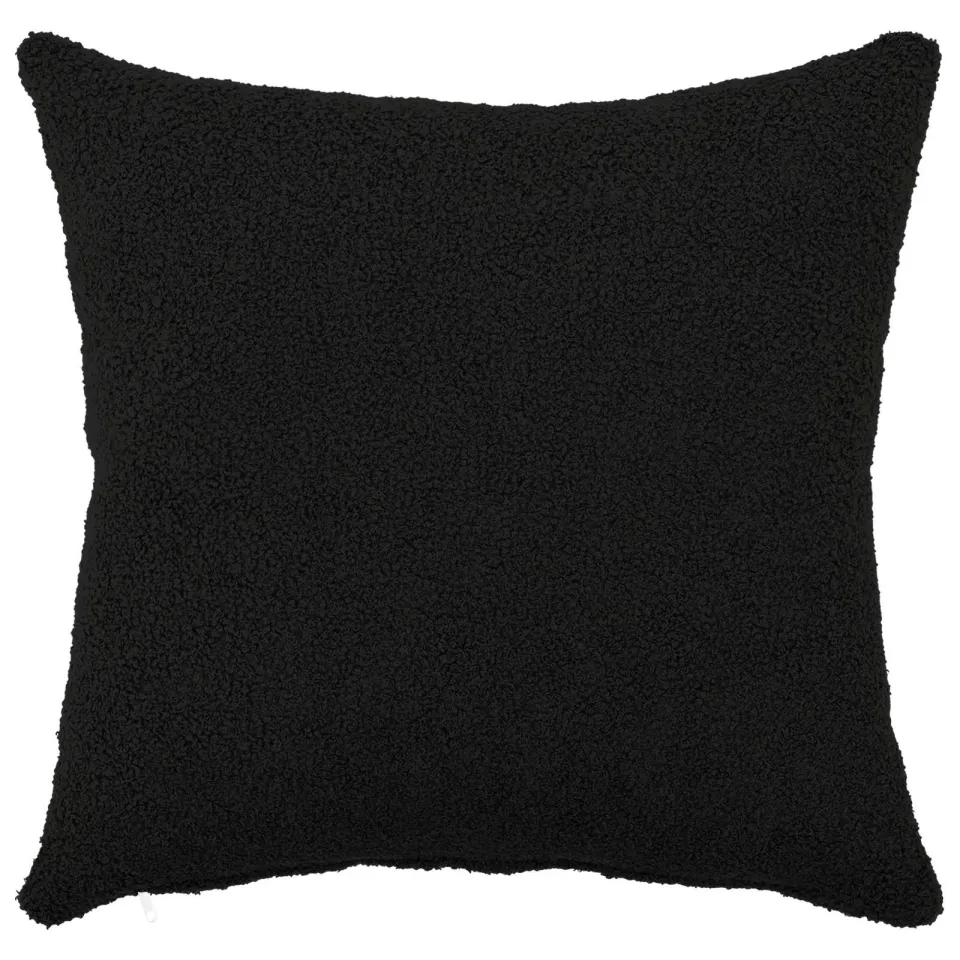 vidaXL Kussensloop 2 st HEERLEN Zwart 50 x 50 cm Bouclé