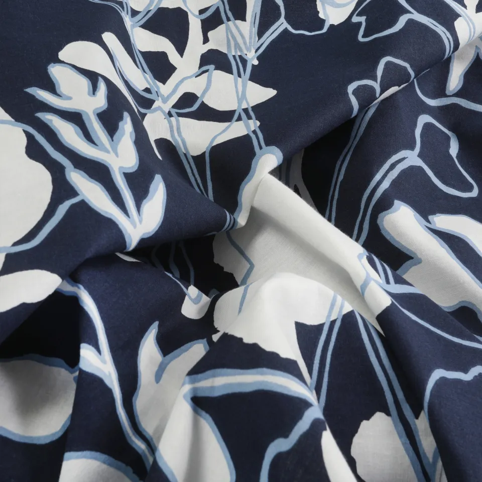 NOUS Living katoenen dekbedovertrek donkerblauw blauw, foto 5