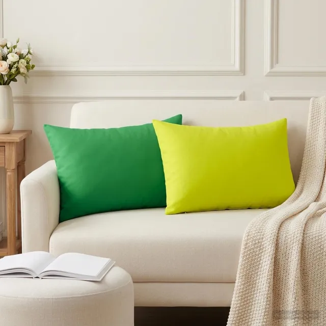 vidaXL Kussensloop 6 st HEERLEN Groen 50 x 80 cm Polyester