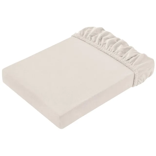 ERWIN M. Hoeslaken Jersey; 180-200x190-200 cm (BxL); taupe