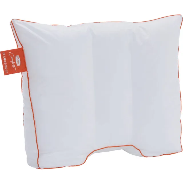 Silvana Comfort Oranje synthetisch hoofdkussen wit