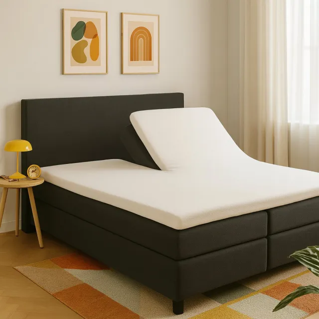 Saphira ESSENTIALS Badstof Splittopper Hoeslaken – Wit – 160x200/220 cm – 25 cm Matrashoogte – 360° Rondom Elastiek – Luxe Comfort & Perfecte Pasvorm