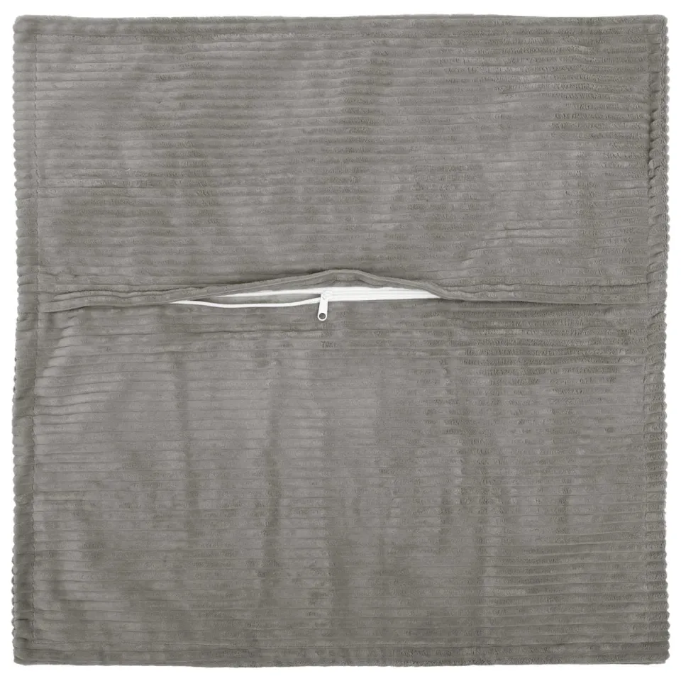 vidaXL Kussensloop 2 st HOUTEN Lichtgrijs 50 x 50 cm corduroy, foto 4