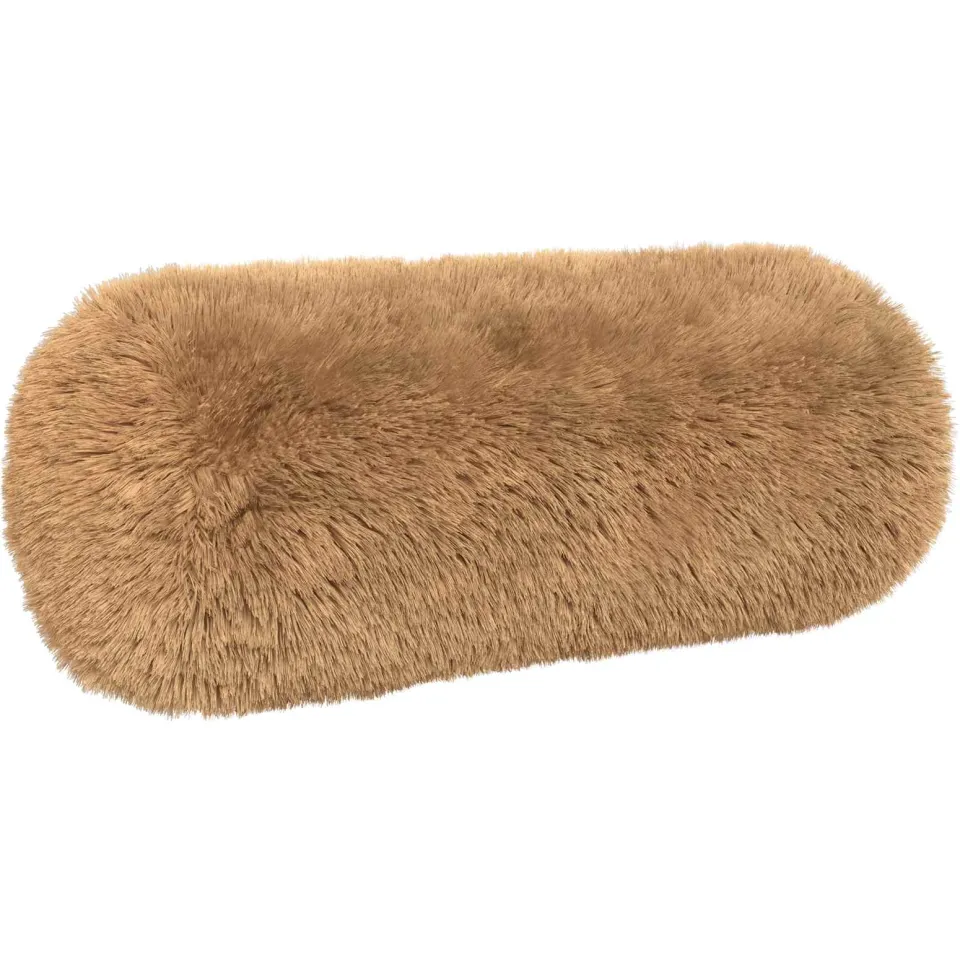 vidaXL Kussensloop 6 st HEERLEN Taupe Dia. 15 x 40 cm PV Fleece