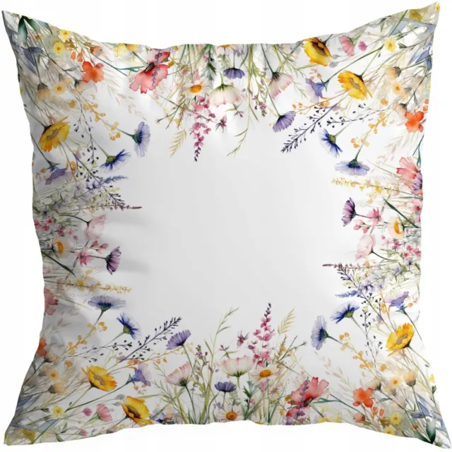 HomeView Decoratieve Kussenhoes 40x40cm - Lente Bloemen - Duurzaam & Kleurvast