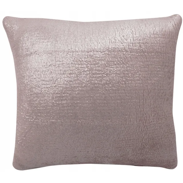Kontrast Merkloze Sierkussenhoes 40x40cm Poederroze met Zilveren Accenten