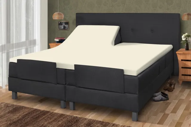 Zydante Villa Park - Topper Hoeslaken - Dubbel Jersey - Crème - 190/200x200/220 cm Crèmekleurig
