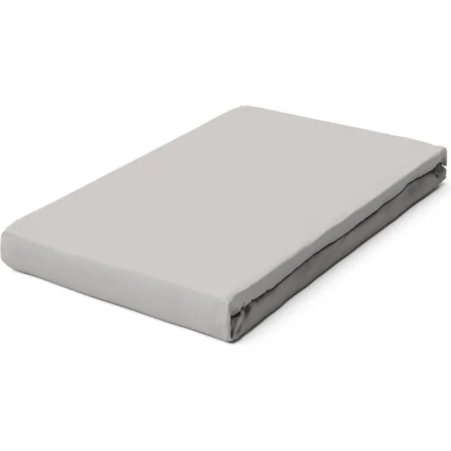 schlafgut Pure Bio Katoen Jersey Hoeslaken XL - 180x200 - 200x220 511 Grey Light