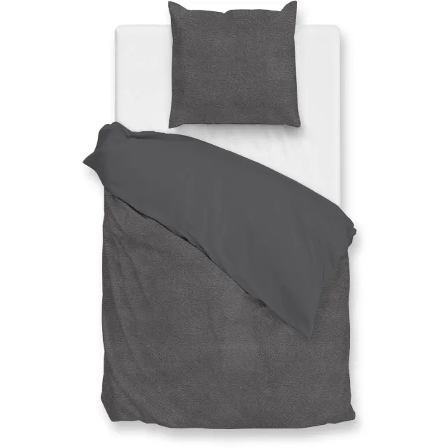 Zohome Teddy Fleece Dekbedovertrek Pile di Flanella – Dekbedovertrek - Classic Antracite, foto 2
