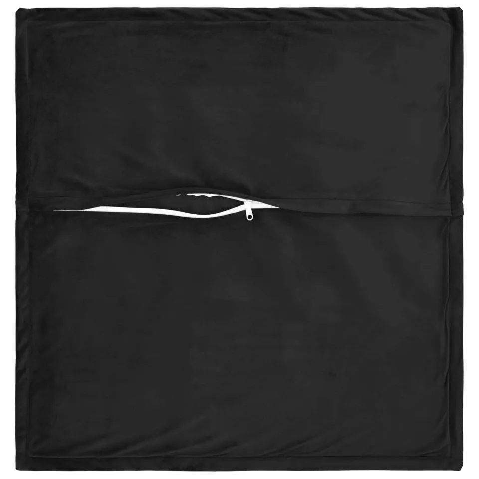 vidaXL Kussensloop 12 st HOUTEN Zwart 40 x 40 cm Fluweel, foto 4