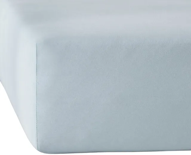 De Witte Lietaer Hoeslaken Elena Stone Blue - 90 x 200/220 x h 30 - Katoen Jersey Blauw
