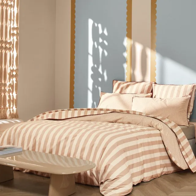 Blanc des Vosges dekbedovertrek Bella Vita Chanvre 240x220 cm beige