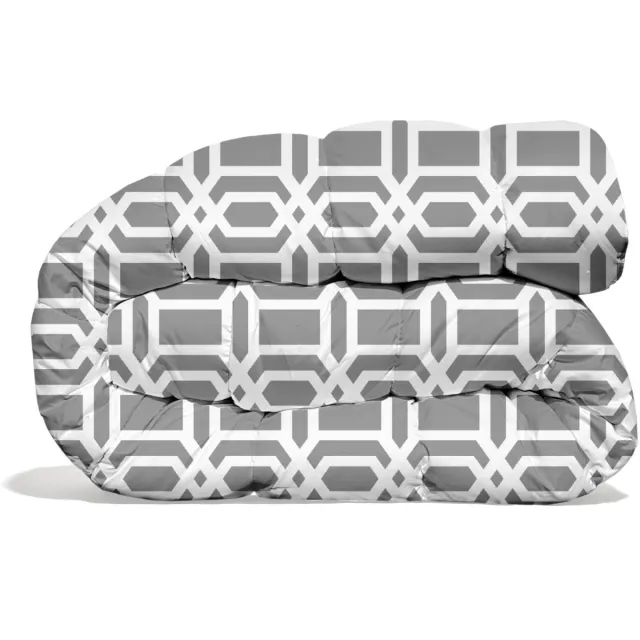 bedlin Premium Dekbed bedrukt - Zonder hoes ( 2 in 1 ) - Tweezijdig - 240 x 220 cm - Greybox/Live Multicolor