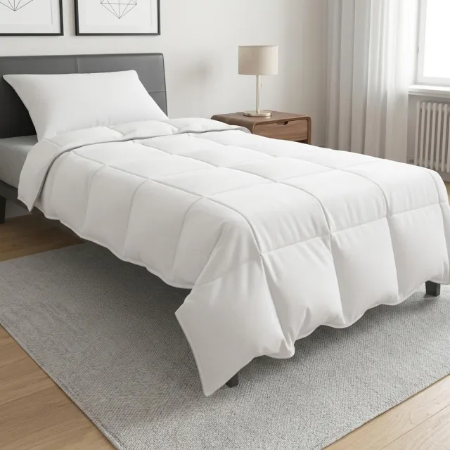 vidaXL Dekbedset 140 x 200 cm Alle seizoenen Wit