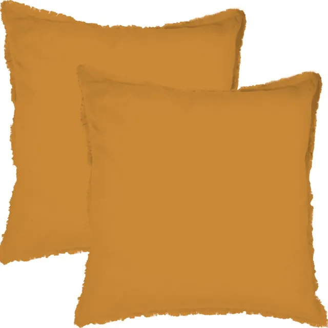 Matt & Rose Set Kussenslopen Karamel - 65 x 65 cm - Gewassen Katoen