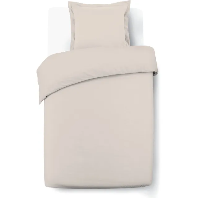 VISION home VISION Uni Beige - 100% katoen - Dekbedovertrek met bijhorende sloop - Zacht en soepel - Oekotex