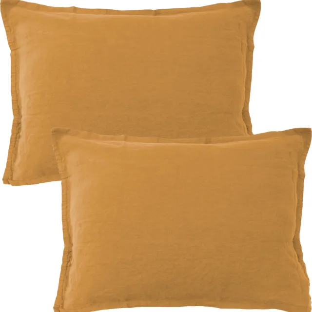 Matt & Rose Set Kussenslopen Karamel - 50 x 70 cm - 100% Linnen