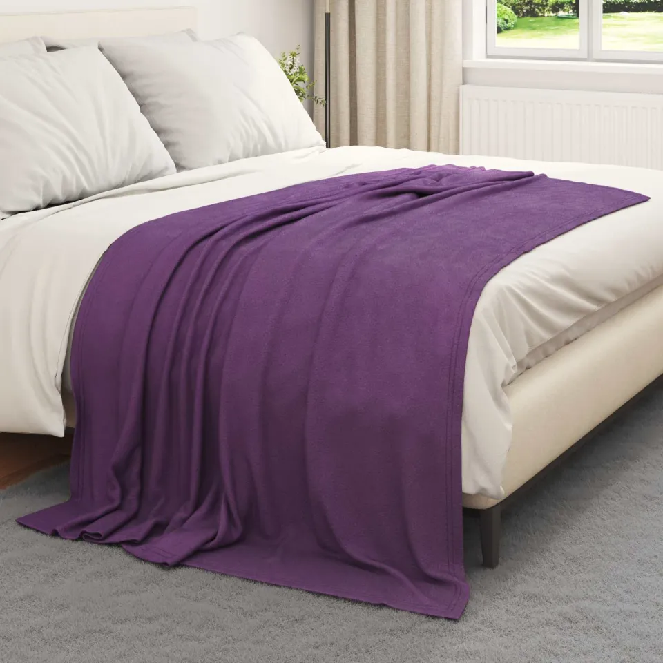 vidaXL Kleden 24 st Paars 200 x 150 cm 10,08 kg Fleece, foto 3