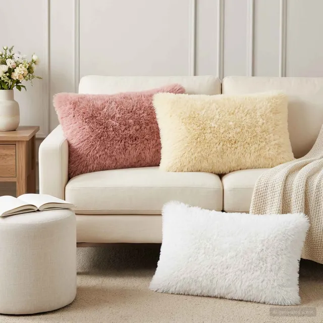 vidaXL Kussensloop 2 st HEERLEN Roze 50 x 70 cm PV Fleece