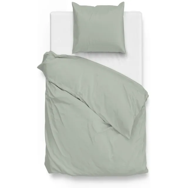 Zohome Satinado Dekbedovertrek - Katoensatijn - Groen Foam Green