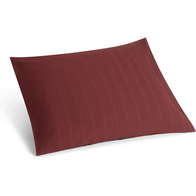 Yumeko kussensloop seersucker katoen bordeaux 60x70 - Biologisch & ecologisch - 1 stuk