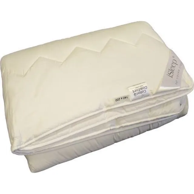 iSleep Cotton 4-Seizoenen Partnerdekbed - 100% Katoen - Litsjumeaux - 240x220 cm Wit