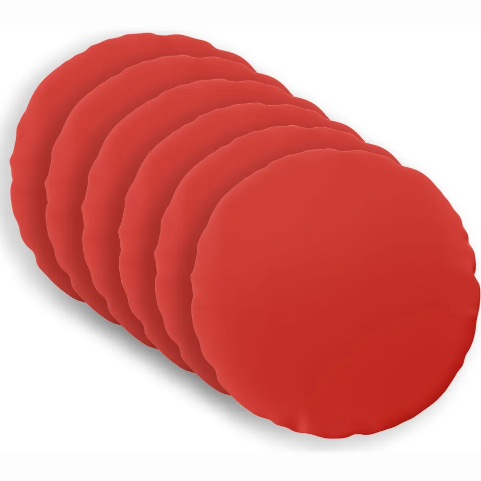 vidaXL Kussensloop 6 st HEERLEN Rood Dia. 60 cm Polyester