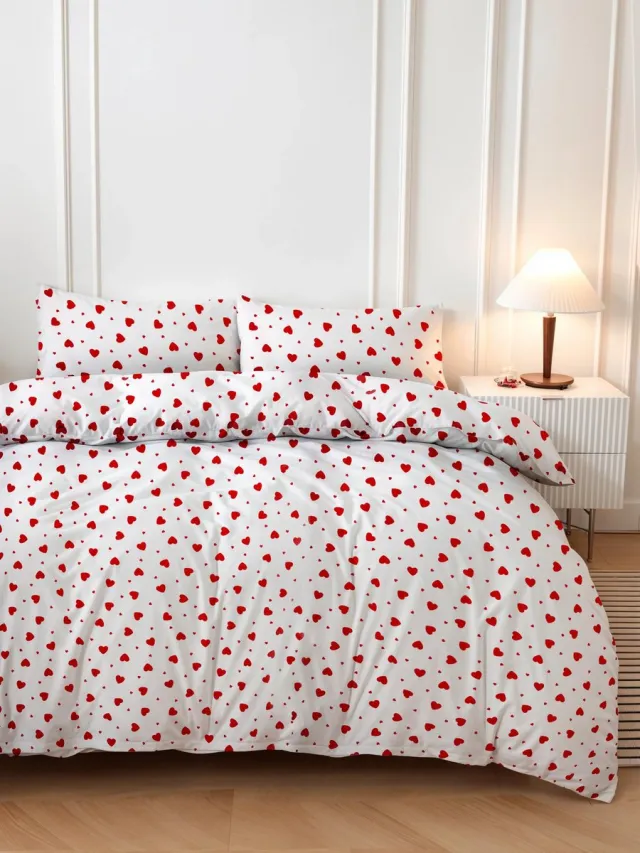 Skye Decor Bed Love Heart – Rood – Katoen