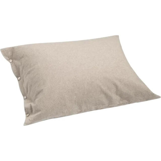 Yumeko kussensloop flanel stone bruin 60x70 - Biologisch & ecologisch - 1 stuk Stone Brown